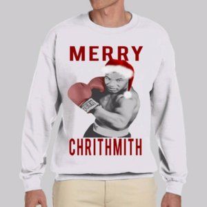 MIKE TYSON MERRY CRITHMITH XMAS SWEATER BOXING HOT